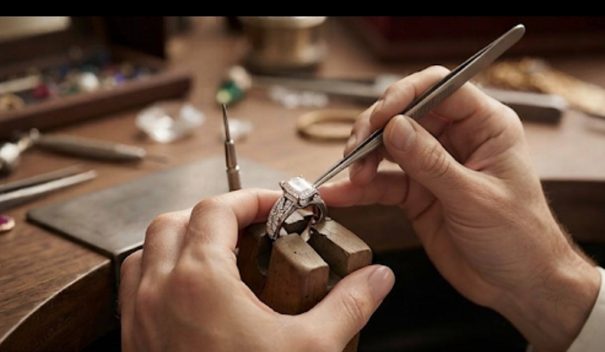 Imagen ilustrativa de manos realizando un ajuste cuidadoso en un anillo